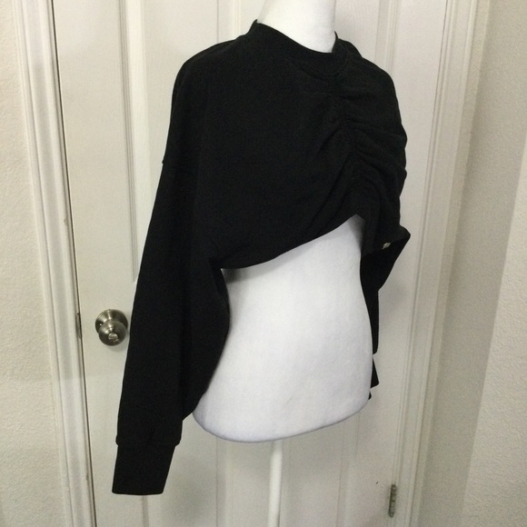 Palm Angels Black Long Sleeve Crop Top Size M (Flawed) - Picture 6 of 10